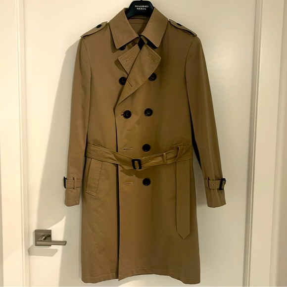Sanyo Men's Khaki Trench Coat (38R) - Picture 1 of 6